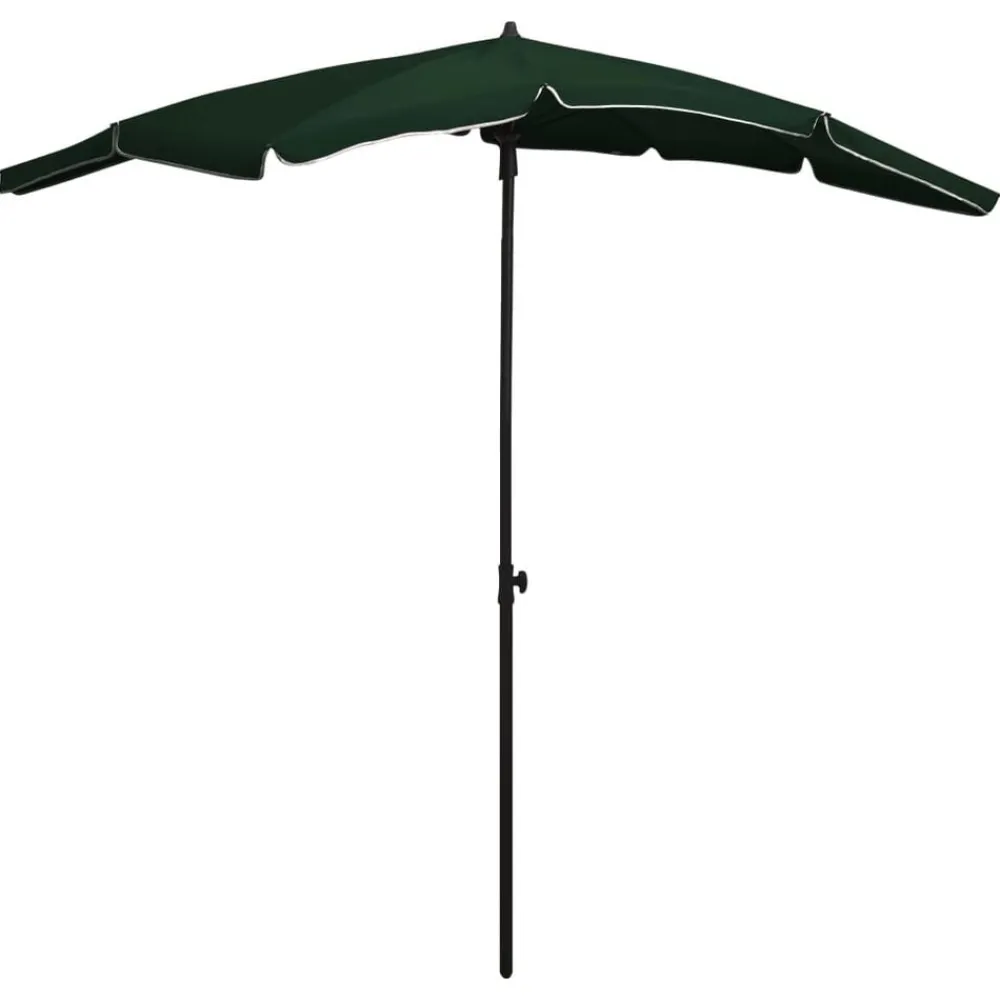 Tuin & Gazon*vidaXL Parasol met paal 200x130 cm Groen