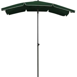 Tuin & Gazon*vidaXL Parasol met paal 200x130 cm Groen