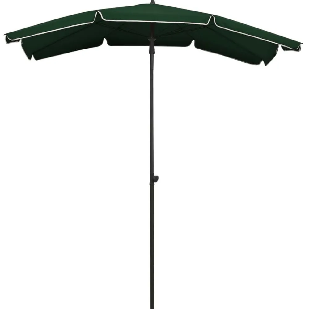 Tuin & Gazon*vidaXL Parasol met paal 200x130 cm Groen