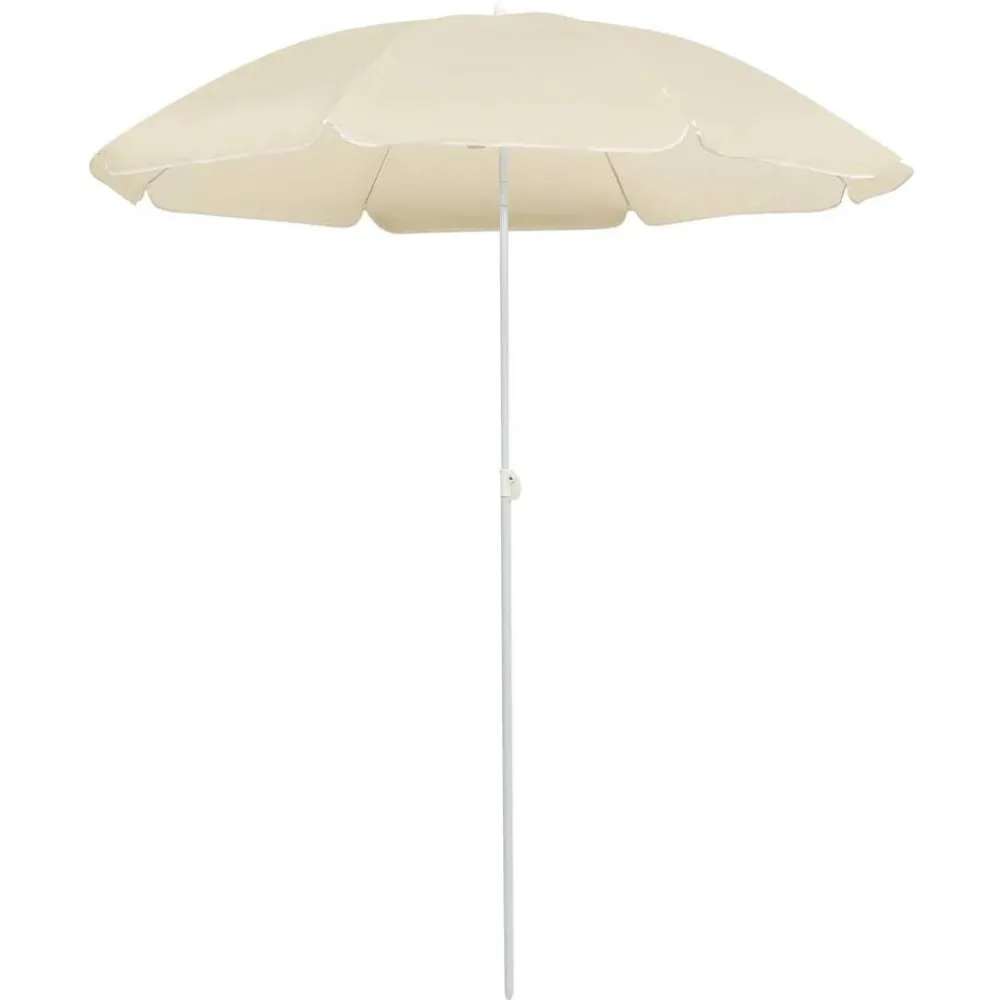 Tuin & Gazon*vidaXL Parasol met stalen paal 180 cm kleurig Zand