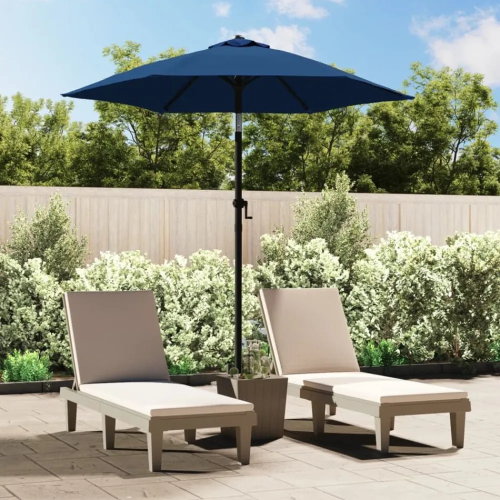 Tuin & Gazon*vidaXL Parasol 200x224 cm aluminium Blauw