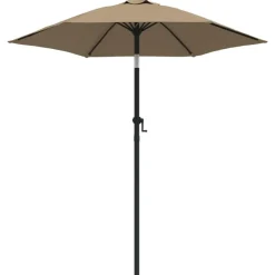 Tuin & Gazon*vidaXL Parasol 200x224 cm aluminium Taupe