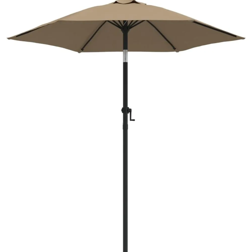 Tuin & Gazon*vidaXL Parasol 200x224 cm aluminium Taupe