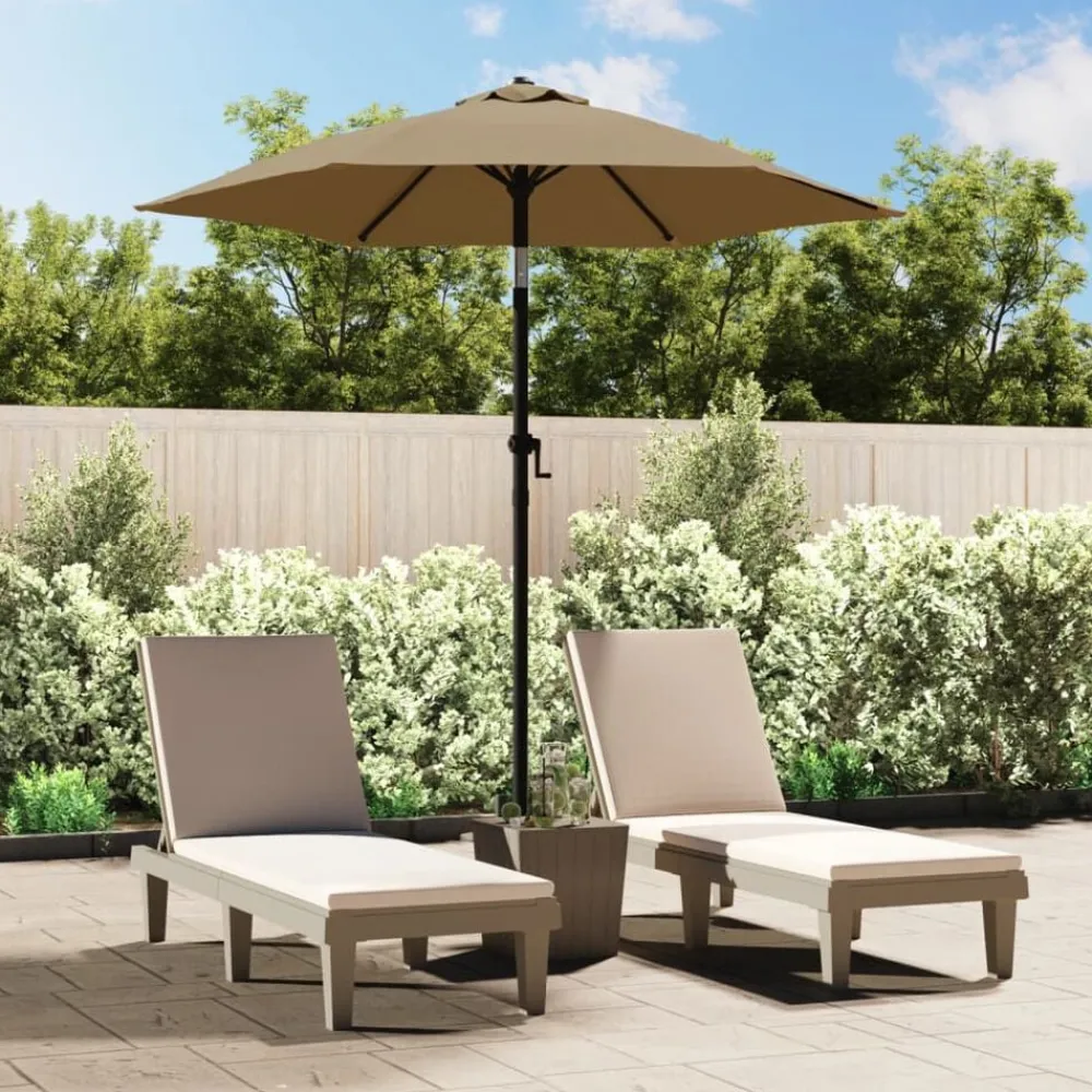 Tuin & Gazon*vidaXL Parasol 200x224 cm aluminium Taupe