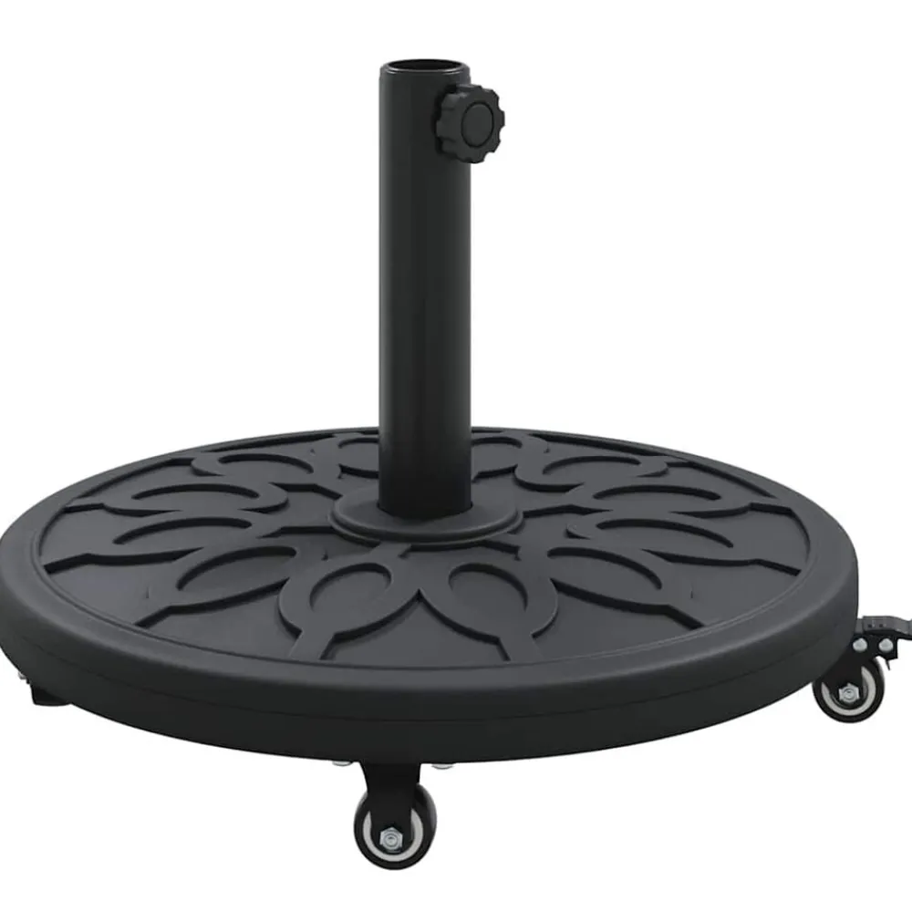 Parasolvoet Art Deco Zwart Ø 45 x 39,5 cm IJzer>vidaXL Outlet