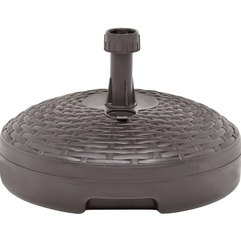 Tuin & Gazon*vidaXL Parasolvoet gevuld met zand/water 20 L kunststof rattan Bruin