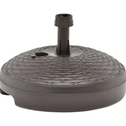 Tuin & Gazon*vidaXL Parasolvoet gevuld met zand/water 20 L kunststof rattan Bruin