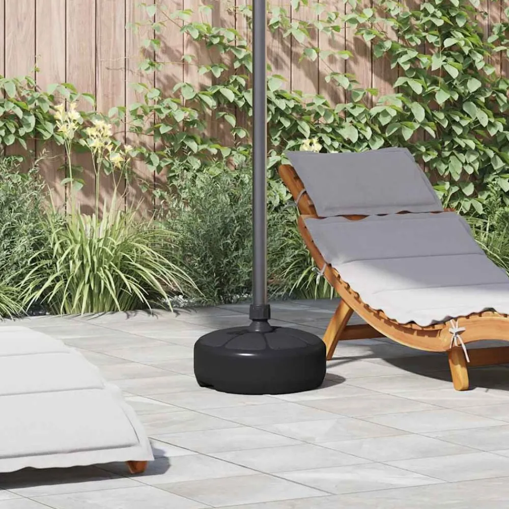 Parasolvoet gevuld met zand/water 15 L zwart>vidaXL Sale
