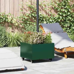 Tuin & Gazon*vidaXL Parasolvoet 45 x 45 x 45 cm Staal Groen