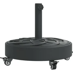 Tuin & Gazon*vidaXL Parasolvoet met wielen voor stok van Ø38 / 48 mm 27 kg rond