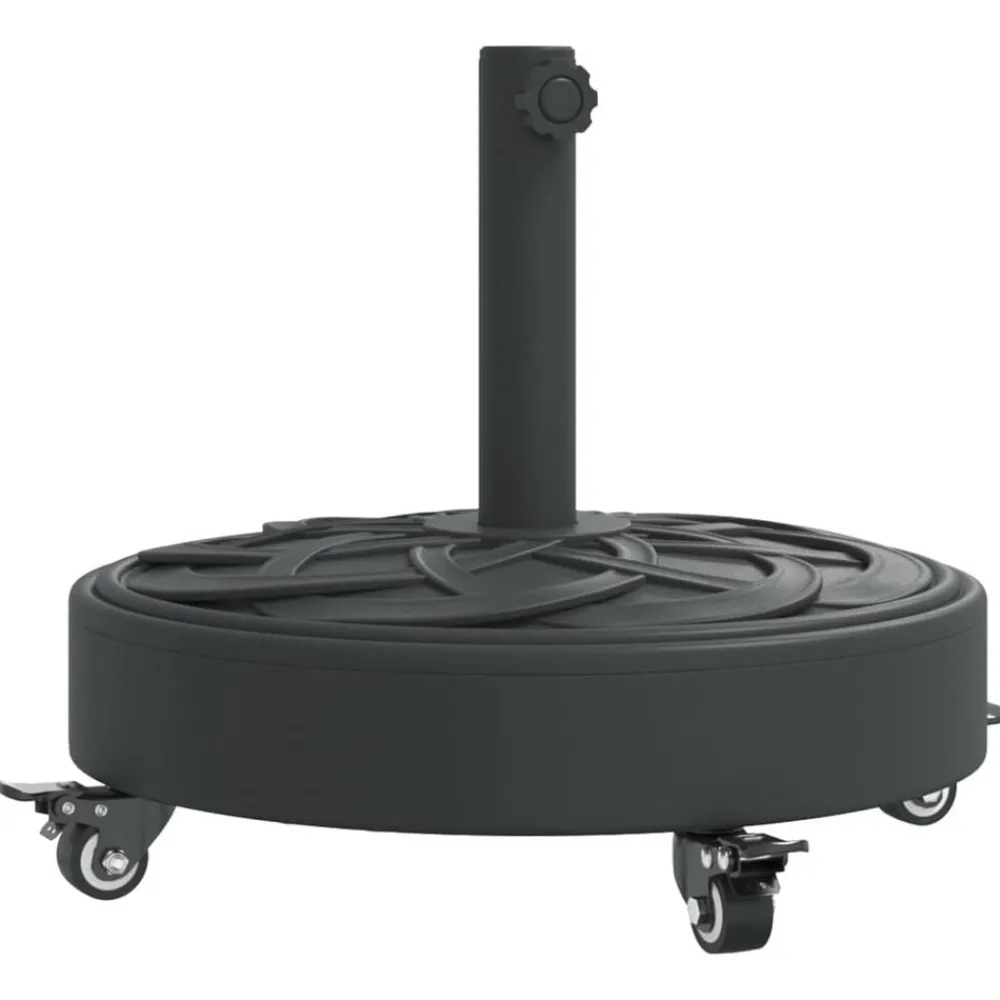Tuin & Gazon*vidaXL Parasolvoet met wielen voor stok van Ø38 / 48 mm 27 kg rond