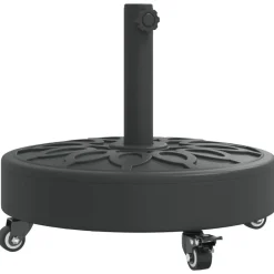 Parasolvoet met wielen voor stok van Ø38 / 48 mm 27 kg rond>vidaXL Discount