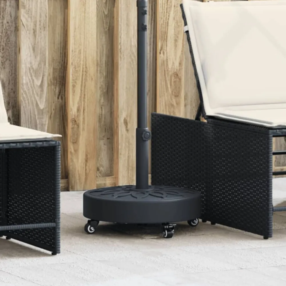 Parasolvoet met wielen voor stok van Ø38 / 48 mm 27 kg rond>vidaXL Discount