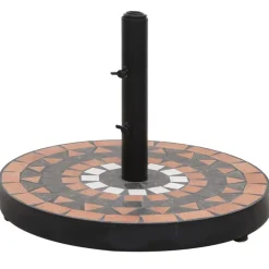 Parasolvoet rond 12 kg terracotta wit>vidaXL Sale