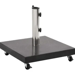 Tuin & Gazon*vidaXL Parasolvoet vierkant 30 kg graniet Zwart