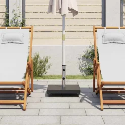 Tuin & Gazon*vidaXL Parasolvoet vierkant 30 kg graniet Zwart
