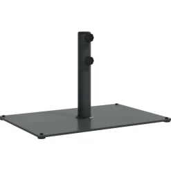 Tuin & Gazon*vidaXL Parasolvoet voor stokken van Ø32/38/48 mm 15 kg rechthoekig Donkergrijs