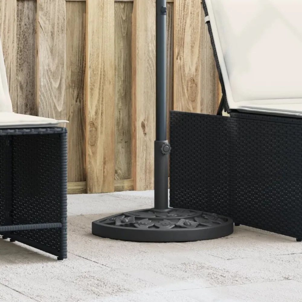Tuin & Gazon*vidaXL Parasolvoet voor stok van Ø38 / 48 mm 9 kg halfrond