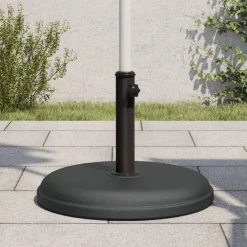 Tuin & Gazon*vidaXL Parasolvoet voor stokken van Ø32/35/38 mm 15 kg rond Zwart