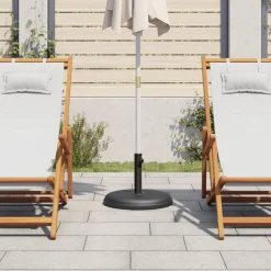 Tuin & Gazon*vidaXL Parasolvoet voor stokken van Ø32/35/38 mm 15 kg rond Zwart