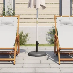 Tuin & Gazon*vidaXL Parasolvoet voor stokken van Ø32/35/38 mm 15 kg rond Donkergrijs