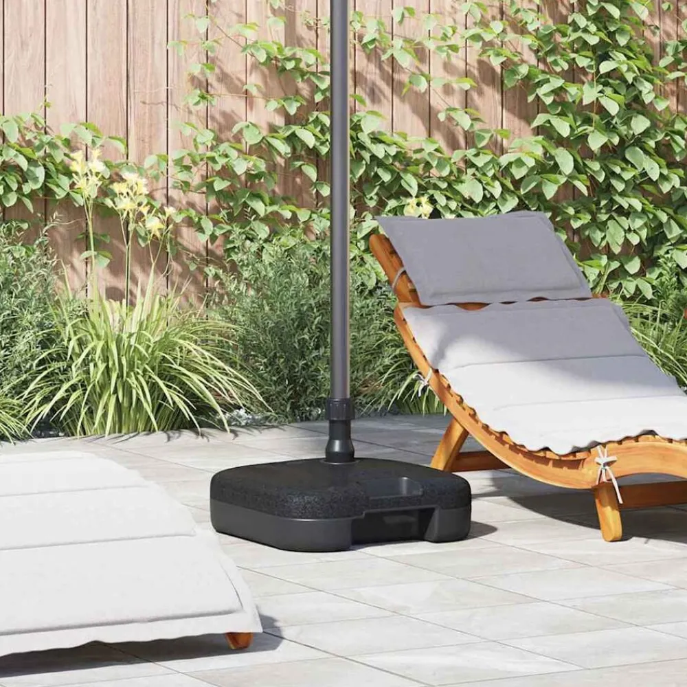 Tuin & Gazon*vidaXL Parasolvoet Zwart 45 x 45 x 29,5 cm Hoogwaardig polyethyleen