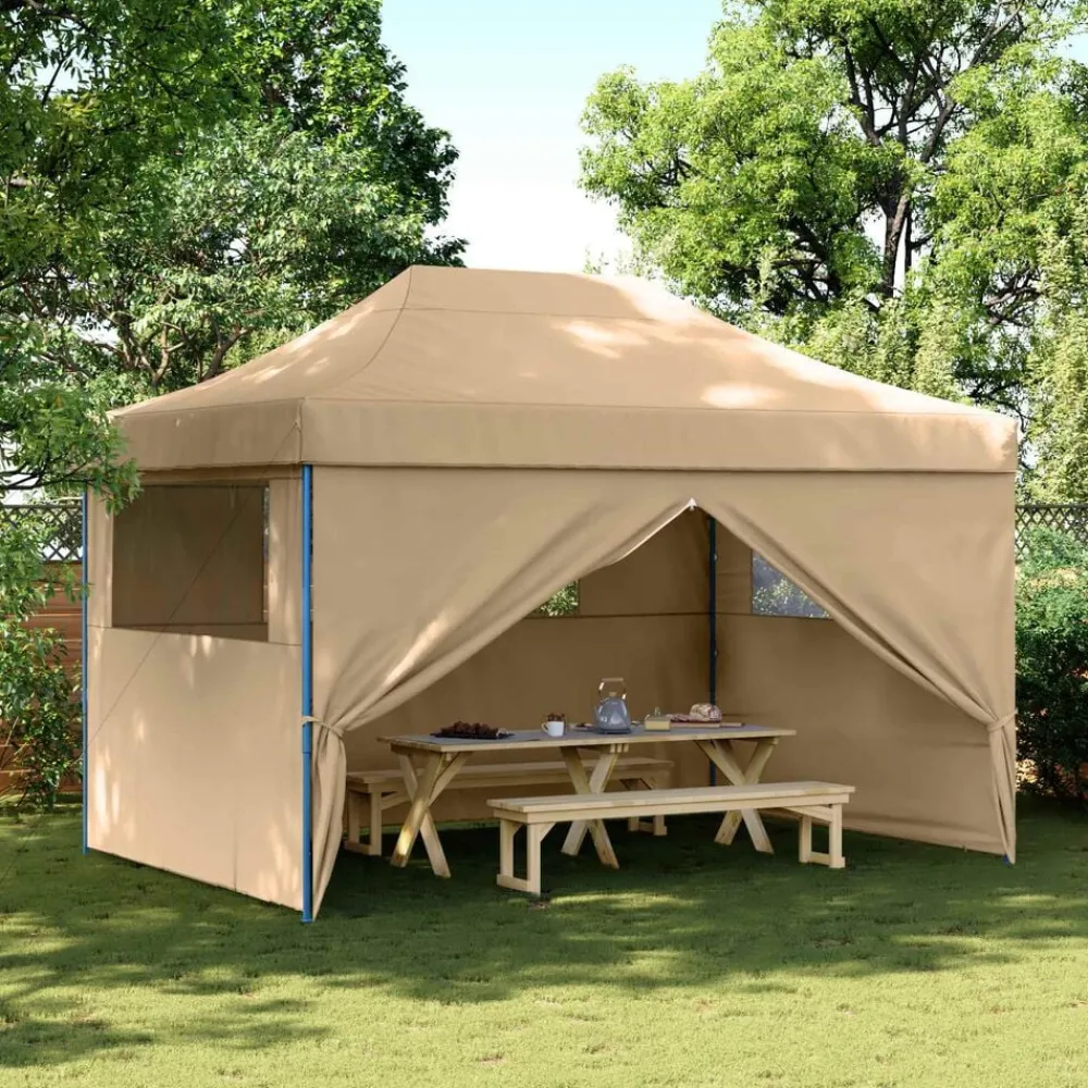Tuin & Gazon*vidaXL Partytent 279 x 410 x 315 cm Oxford Stof Beige