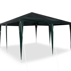 Tuin & Gazon*vidaXL Partytent 400 x 400 x 266 cm Polyethyleen en Staal Groen