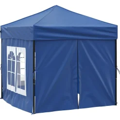 Tuin & Gazon*vidaXL Partytent inklapbaar met zijwanden 2x2 m Blauw