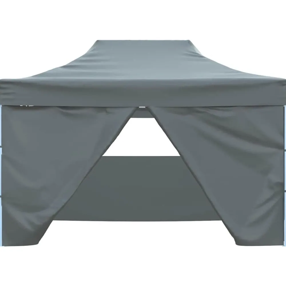 Tuin & Gazon*vidaXL Partytent met 4 zijwanden inklapbaar 3x4 m staal Antraciet