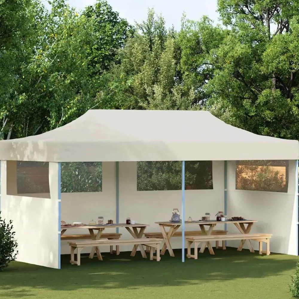 Partytent pop-up inklapbaar 3x6 m crème>vidaXL Best