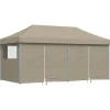 Partytent Pop-up Taupe 580 x 292 x 315 cm Oxford Stof>vidaXL Online
