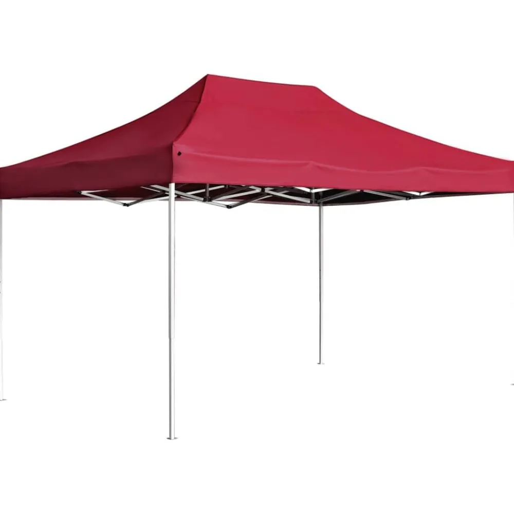 Tuin & Gazon*vidaXL Partytent professioneel inklapbaar 4,5x3 m aluminium Wijnrood