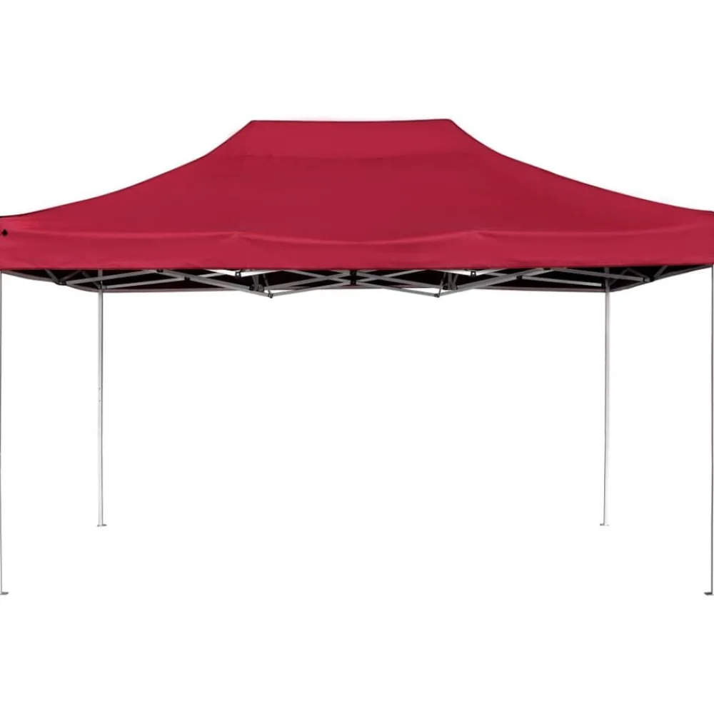 Tuin & Gazon*vidaXL Partytent professioneel inklapbaar 4,5x3 m aluminium Wijnrood