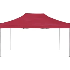 Tuin & Gazon*vidaXL Partytent professioneel inklapbaar 4,5x3 m aluminium Wijnrood