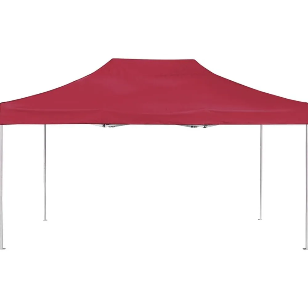 Tuin & Gazon*vidaXL Partytent professioneel inklapbaar 4,5x3 m aluminium Wijnrood