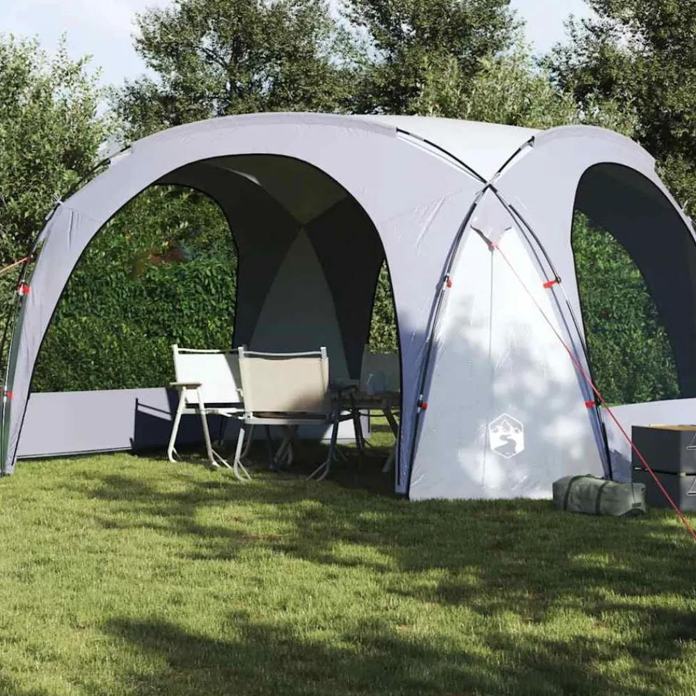 Buitensport*vidaXL Partytent waterdicht wit en Grijs