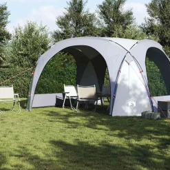 Buitensport*vidaXL Partytent waterdicht wit en Grijs
