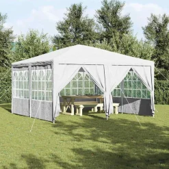 Tuin & Gazon*vidaXL Partytent 400 x 400 x 266 cm Polyetheen Wit