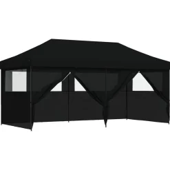 Tuin & Gazon*vidaXL Partytent 292 x 580 x 315 cm Oxford Stof Zwart