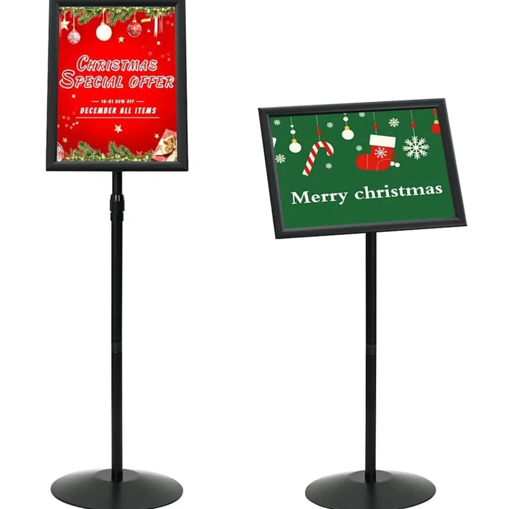 Pedestal Posterstand Zilver a3 PVC en staal>vidaXL New