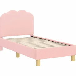 Bedden & Accessoires*vidaXL Peuterbedframe met hoofdbord 70 x 140 cm Schapenstof Roze