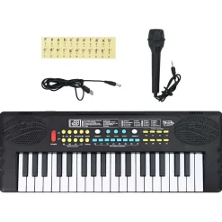 Piano elektrisch toetsenbord met 37 toetsen en microfoon>vidaXL Online