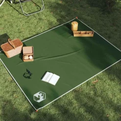 Buitensport*vidaXL Picknickkleed met haringen 205x155 cm Groen