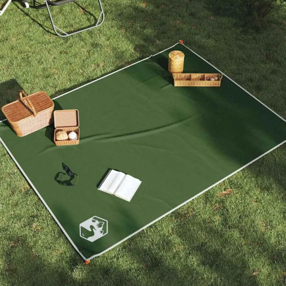 Buitensport*vidaXL Picknickkleed met haringen 205x155 cm Groen