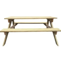 Tuinmeubelen*vidaXL Picknicktafel 150x135x71,5 cm hout