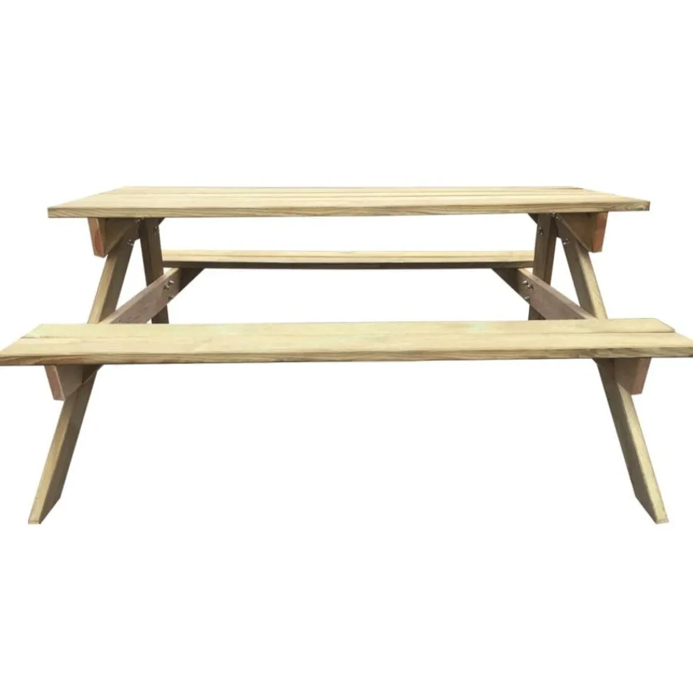Tuinmeubelen*vidaXL Picknicktafel 150x135x71,5 cm hout