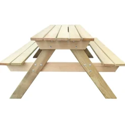 Tuinmeubelen*vidaXL Picknicktafel 150x135x71,5 cm hout