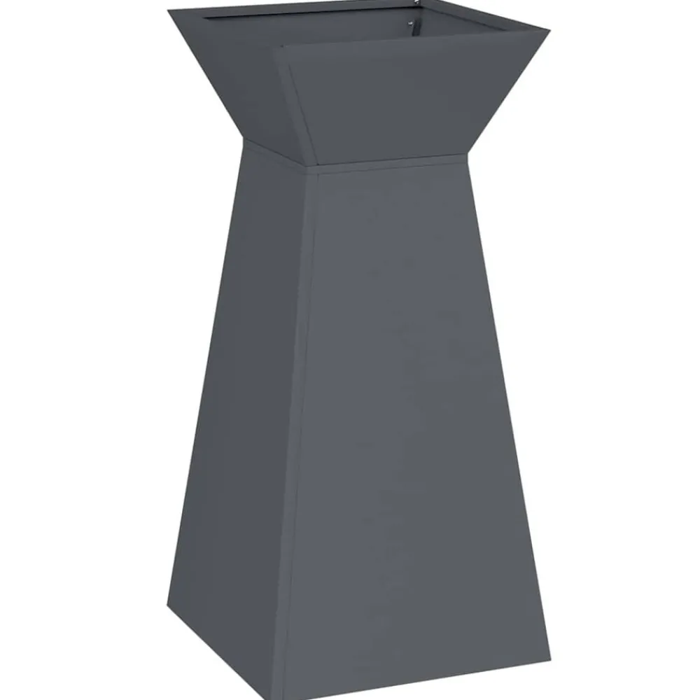 Tuin & Gazon*vidaXL Pilaar Plantenbak 35 x 35 x 73 cm Antraciet