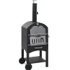 Pizzaoven op houtskool met terracotta pizzasteen>vidaXL